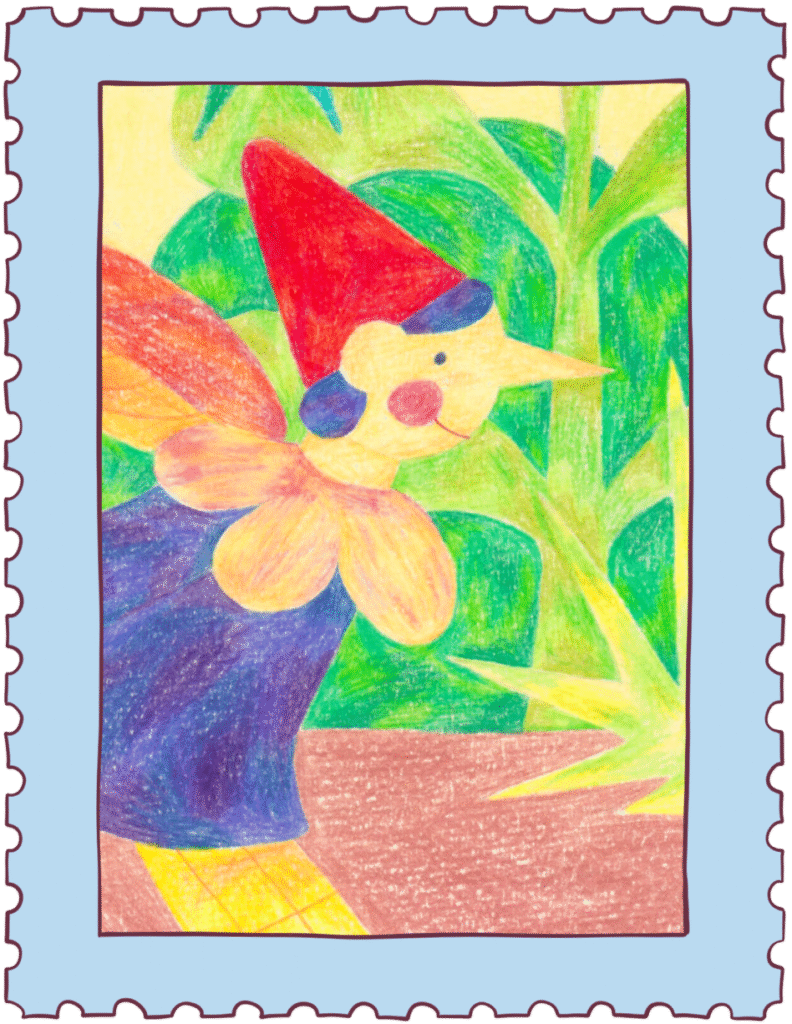 Timbre de couverture de la deuxième lettre